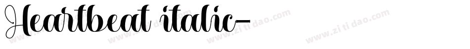Heartbeat italic字体转换